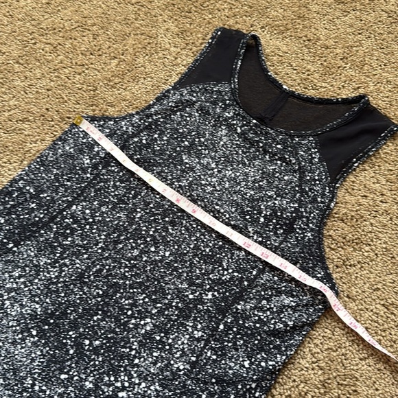 Lululemon Sculpt Tank Splatter Design White Black - Picture 8 of 9